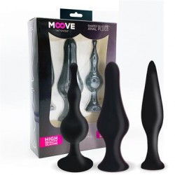 Set 3 Plugs Anal Silicone Noir